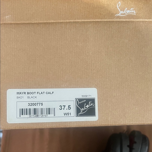 Christian Louboutin Black Embossed Leather Boots - Picture 10 of 10